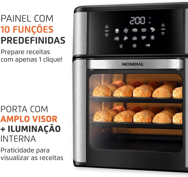 3,5L de capacidade para suas melhores receitas